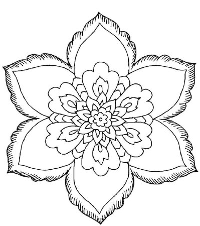Цветочный орнамент раскраска
