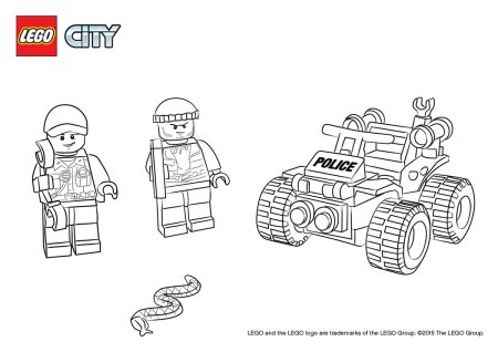 Раскраски LEGO City полиция