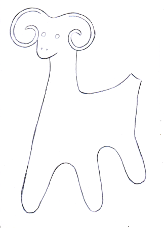 Трафарет филимоновской игрушки для росписи