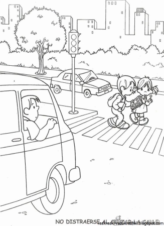 Раскраски для детей ПДД для дошкольников