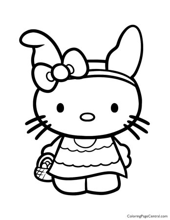 Раскраска Хелло Китти балерина