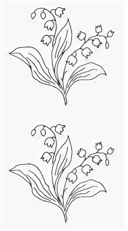 Ландыш раскраска для детей