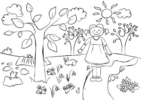 Осень раскраска для детей