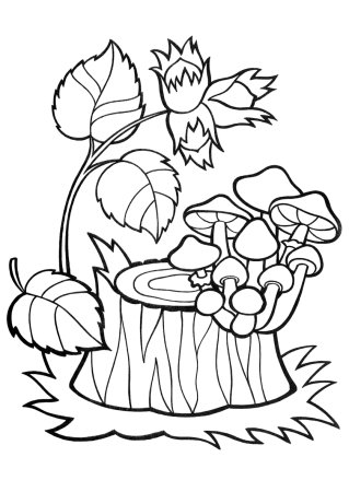 Осень раскраска для детей