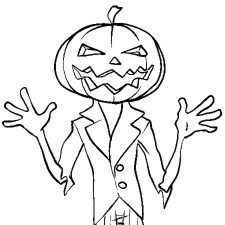 Раскраски к Хэллоуину страшные