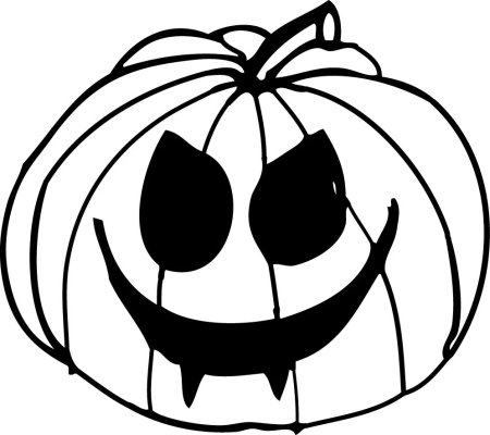 Контур тыквы на Хэллоуин