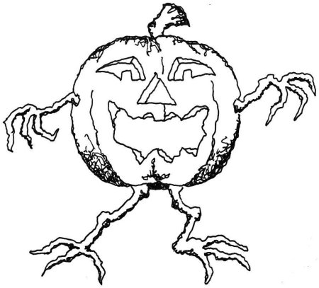 Раскраски на Хэллоуин страшные