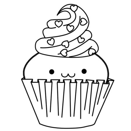 Пирожное. Раскраска