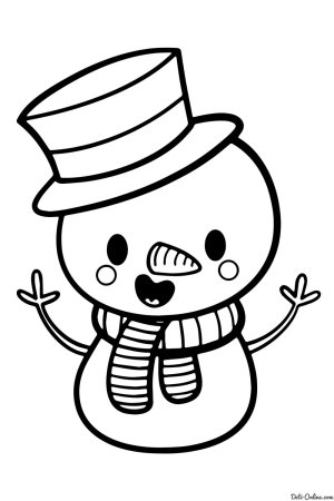 Милые новогодние раскраски