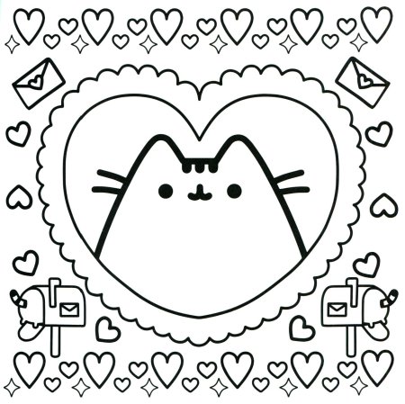 Котик. Раскраска с наклейками