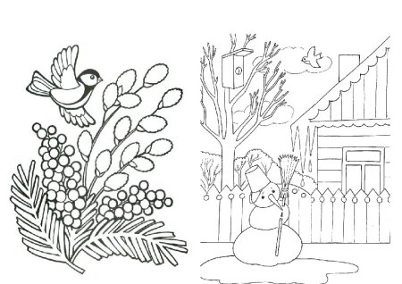Раскраски Весна для детей 4-5 лет