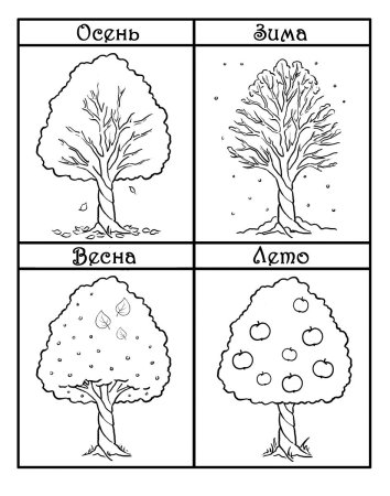 Времена года раскраска для детей