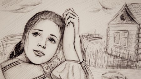 Раскраска барышня крестьянка Пушкин