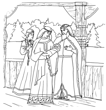 Сказка о царе Салтане раскраска