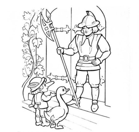 Рисунок раскраска карлик нос