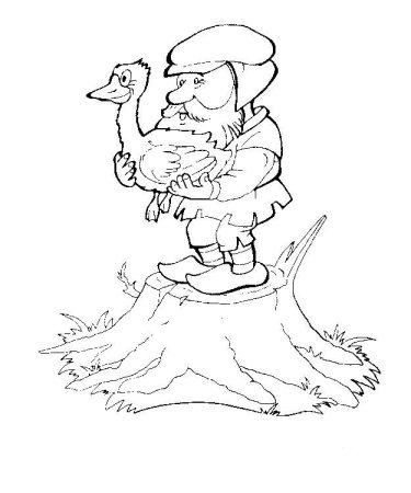 Гауф карлик нос раскраска