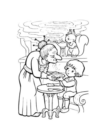 Раскраска волшебные сказки Носов