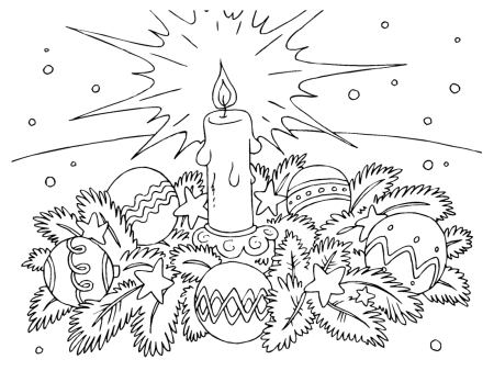 Рождественские раскраски