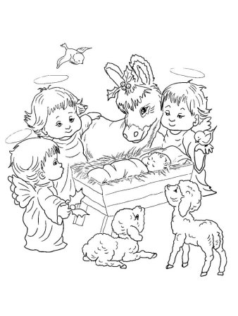 Рождество раскраска для детей