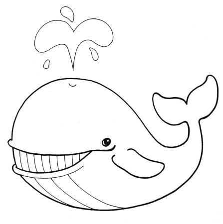 Раскраска. Кит