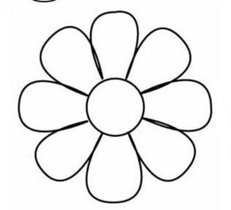 Ромашка раскраска