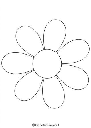 Цветок с улыбкой для раскрашивания