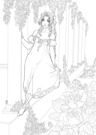 Девушка Весна раскраска