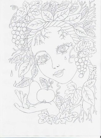 Раскраски для взрослых девушка Весна