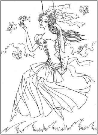 Раскраска портрет осени для детей