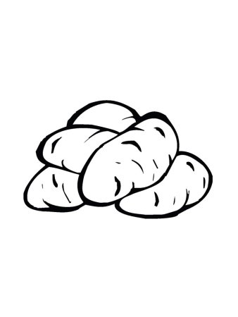 Картошка раскраска