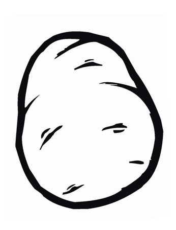 Картофель раскраска для детей