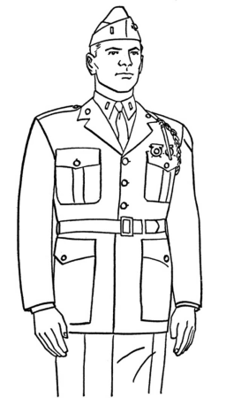Солдат раскраска