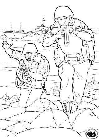 Солдат раскраска