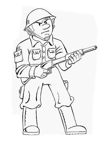 Раскраски для мальчиков солдаты