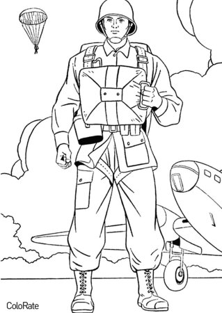 Солдат раскраска для детей