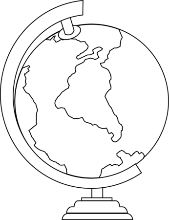 Глобус рисунок