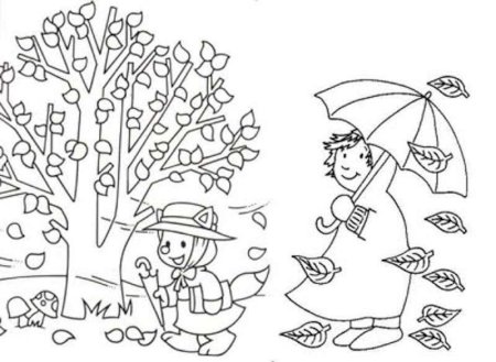 Осенняя раскраска