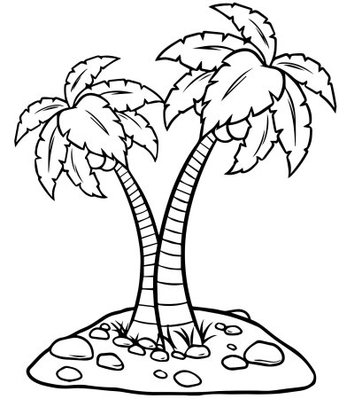 Пальма раскраска