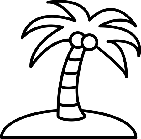 Пальма раскраска для детей