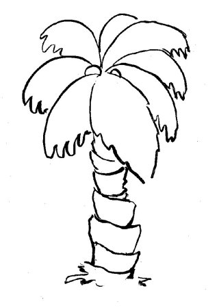 Пальма раскраска для детей