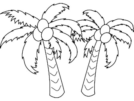 Пальма раскраска для детей