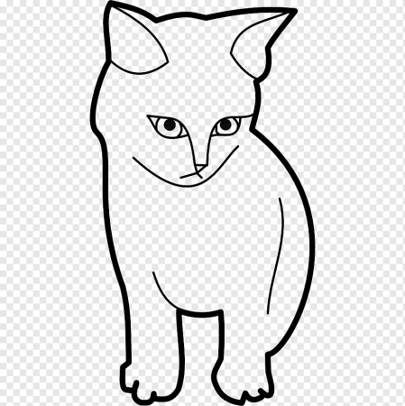 Рисунок кошки для срисовки легкие