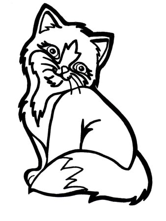 Кошки. Раскраска