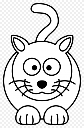 Кошка круглая раскраска