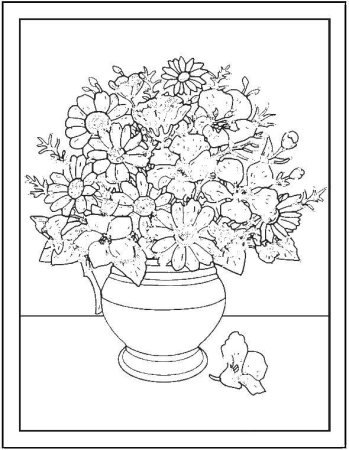 Раскраска букет роз