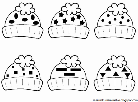 Шапка раскраска для малышей