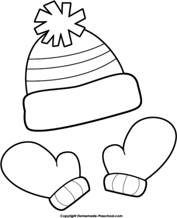 Шапка и шарф раскраска для детей