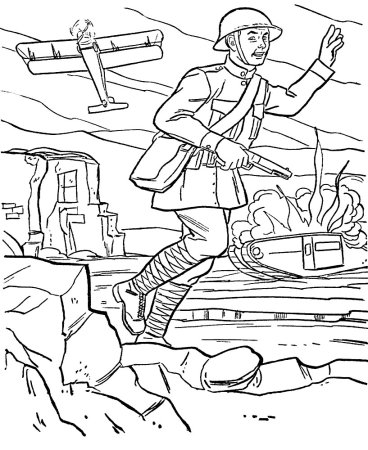 Солдат раскраска