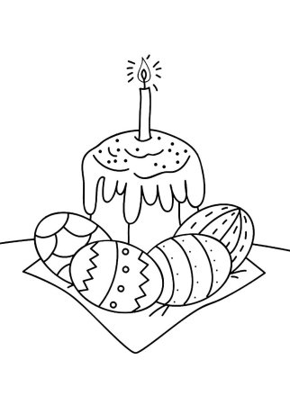 Раскраска Пасха для детей