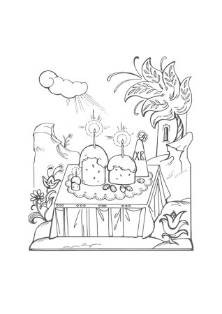 Счастливой Пасхи раскраска